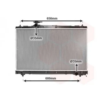 Radiateur, refroidissement du moteur VAN WEZEL 53002331
