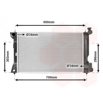 Radiateur, refroidissement du moteur VAN WEZEL
