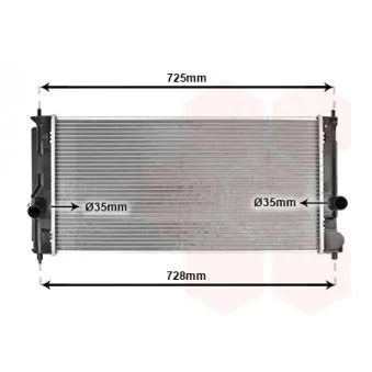 Radiateur, refroidissement du moteur VAN WEZEL