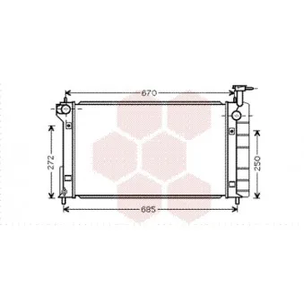 Radiateur, refroidissement du moteur VAN WEZEL 53002335