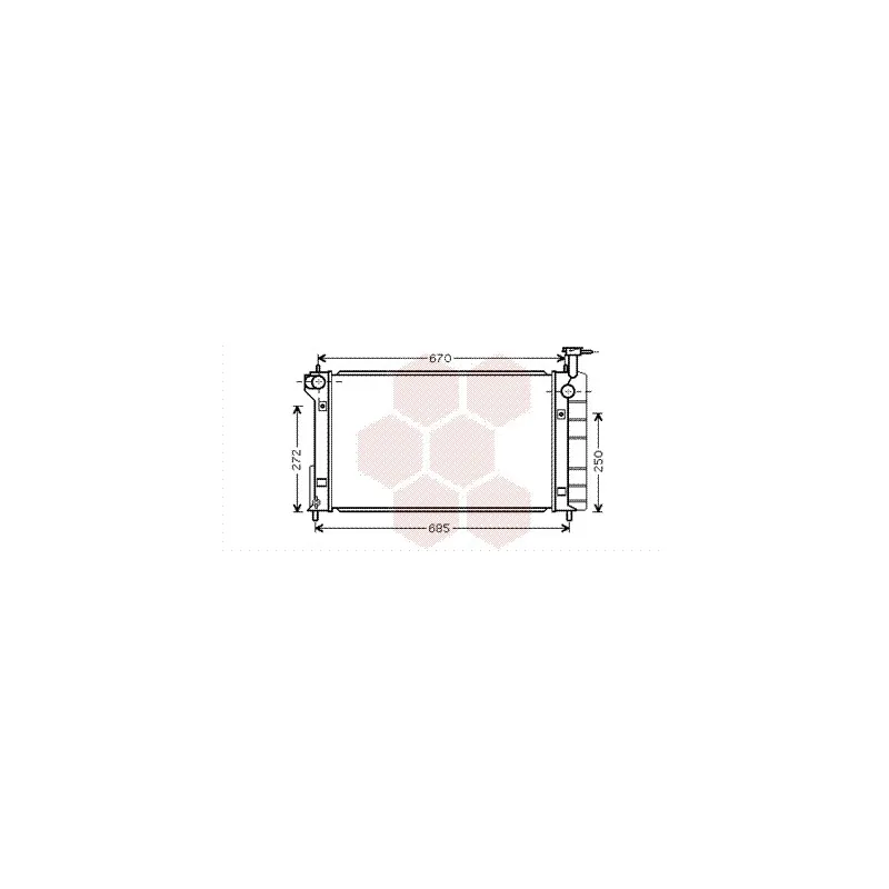 Radiateur, refroidissement du moteur VAN WEZEL 53002335
