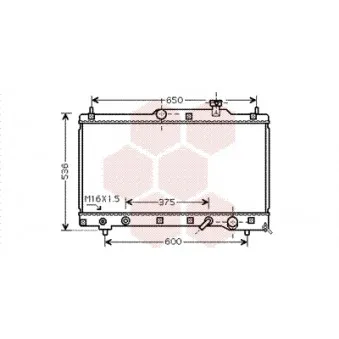 Radiateur, refroidissement du moteur VAN WEZEL 53002336