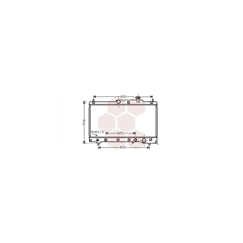 Radiateur, refroidissement du moteur VAN WEZEL 53002336