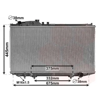 Radiateur, refroidissement du moteur VAN WEZEL 53002337