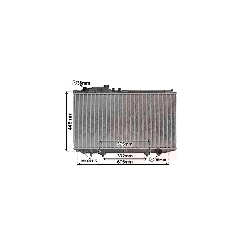 Radiateur, refroidissement du moteur VAN WEZEL 53002337