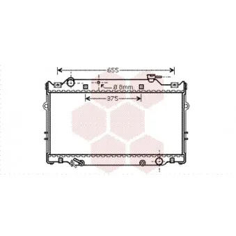 Radiateur, refroidissement du moteur VAN WEZEL 53002339
