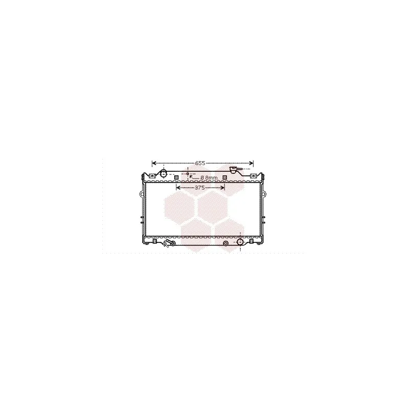 Radiateur, refroidissement du moteur VAN WEZEL 53002339