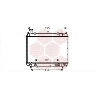 Radiateur, refroidissement du moteur VAN WEZEL 53002340