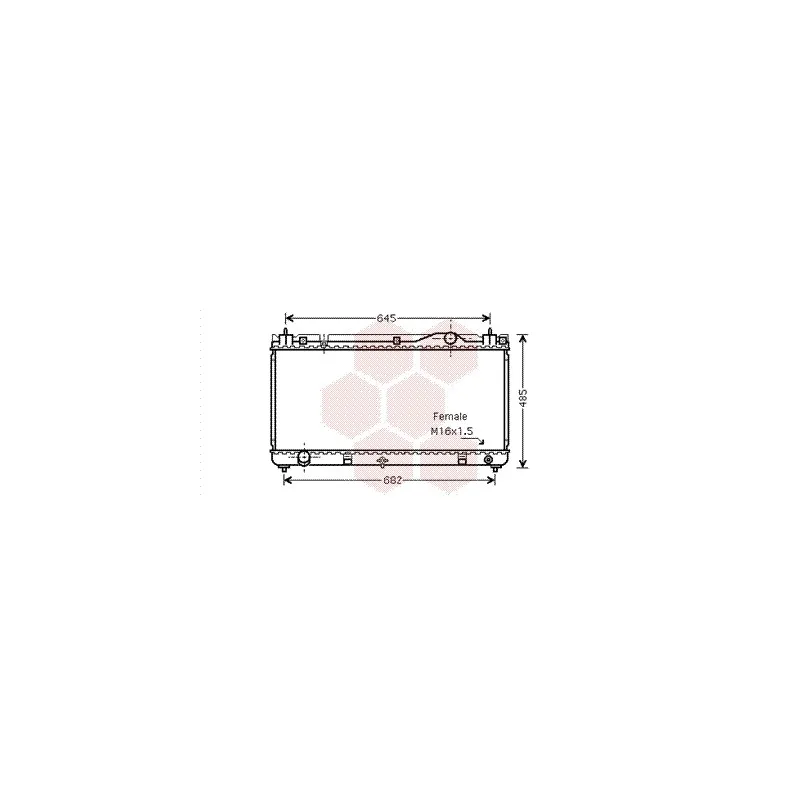 Radiateur, refroidissement du moteur VAN WEZEL 53002342