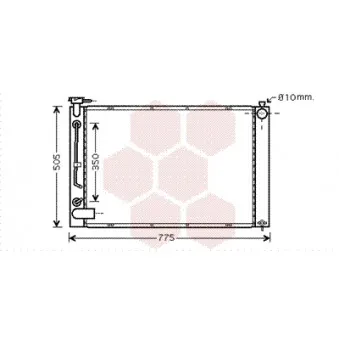 Radiateur, refroidissement du moteur VAN WEZEL 53002343