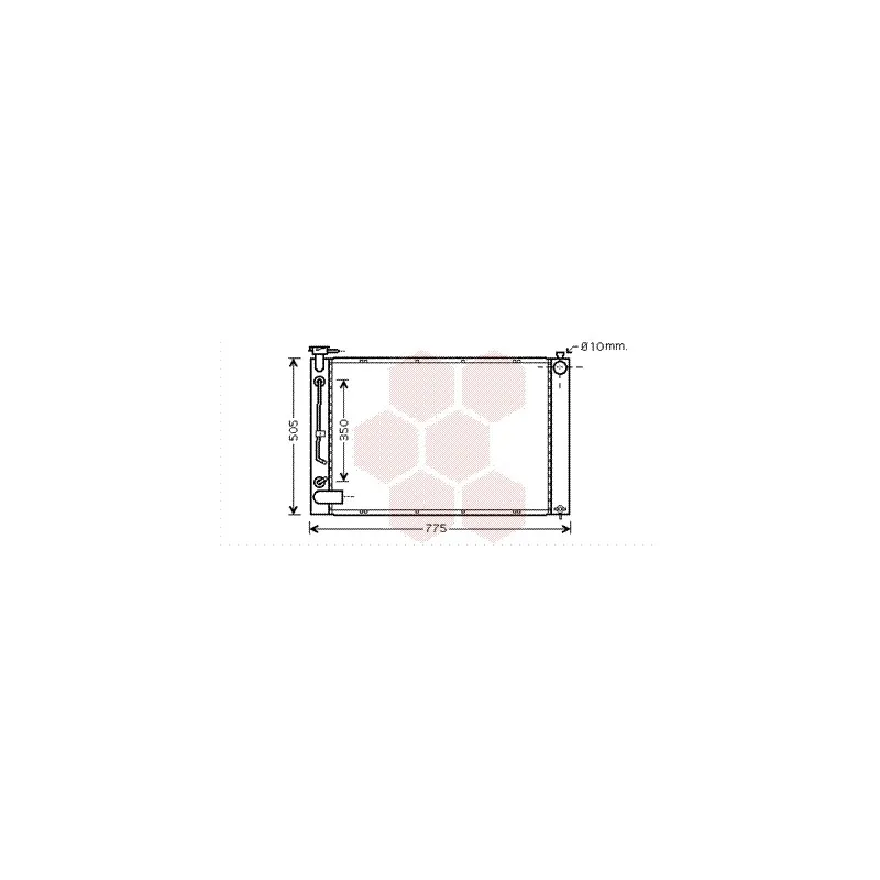 Radiateur, refroidissement du moteur VAN WEZEL 53002343