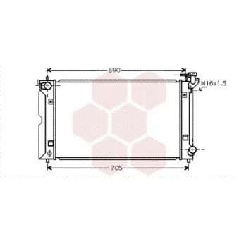 Radiateur, refroidissement du moteur VAN WEZEL 53002351
