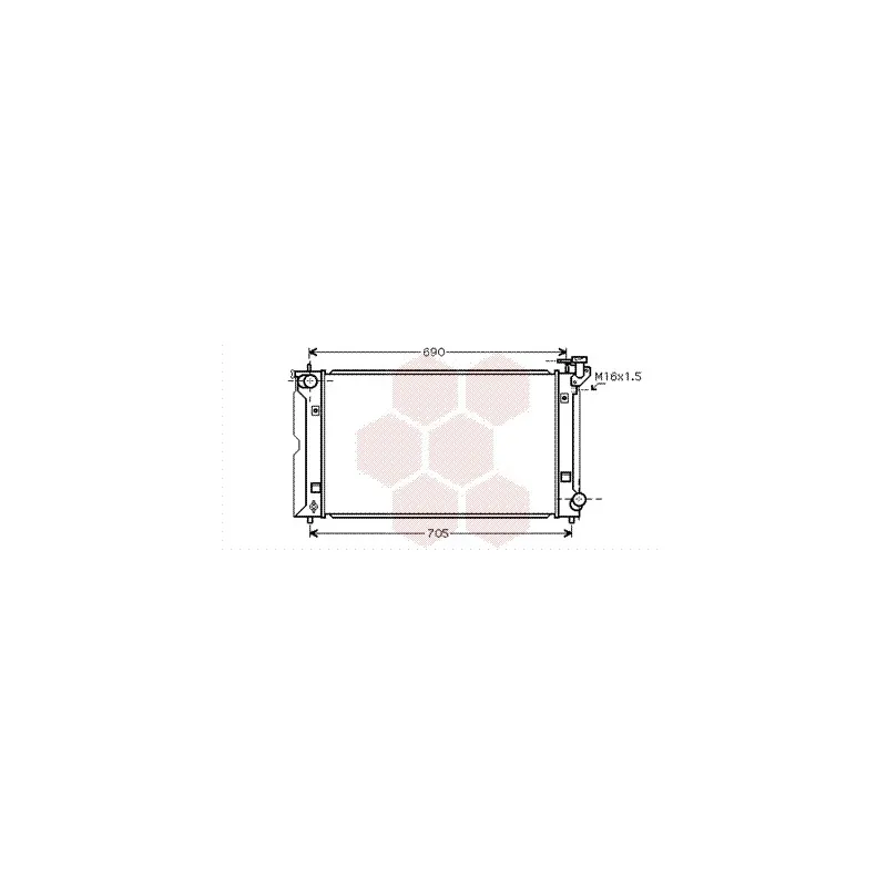 Radiateur, refroidissement du moteur VAN WEZEL 53002351