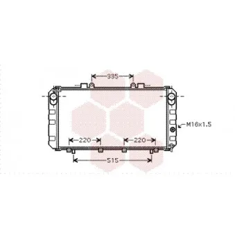 Radiateur, refroidissement du moteur VAN WEZEL 53002355