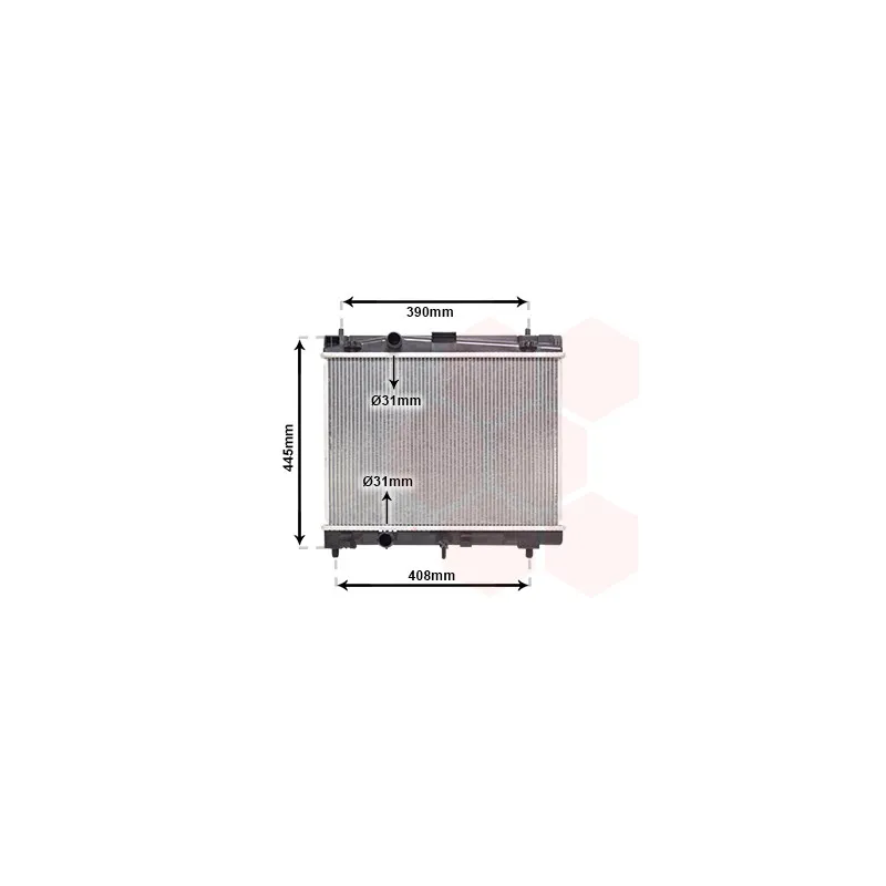 Radiateur, refroidissement du moteur VAN WEZEL 53002357