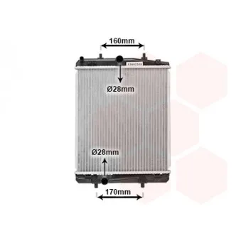Radiateur, refroidissement du moteur VAN WEZEL 53002359