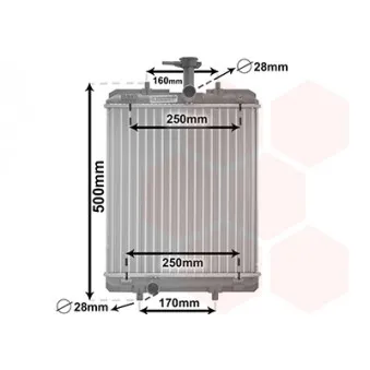 Radiateur, refroidissement du moteur VAN WEZEL 53002363