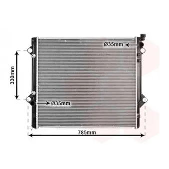 Radiateur, refroidissement du moteur VAN WEZEL 53002367