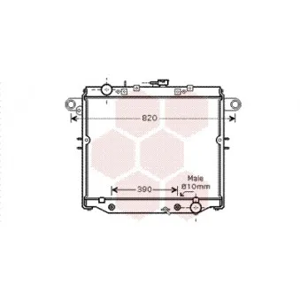 Radiateur, refroidissement du moteur VAN WEZEL 53002378