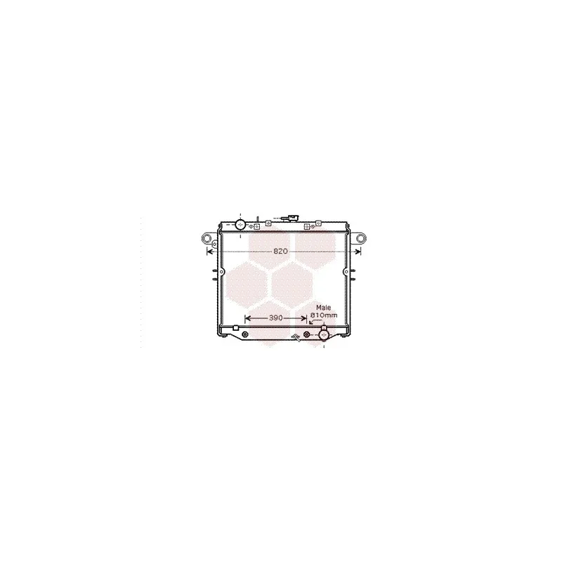 Radiateur, refroidissement du moteur VAN WEZEL 53002378