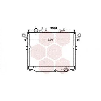 Radiateur, refroidissement du moteur VAN WEZEL 53002379