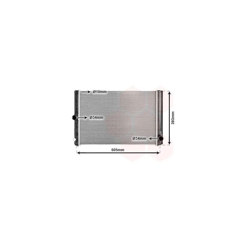 Radiateur, refroidissement du moteur VAN WEZEL 53002400
