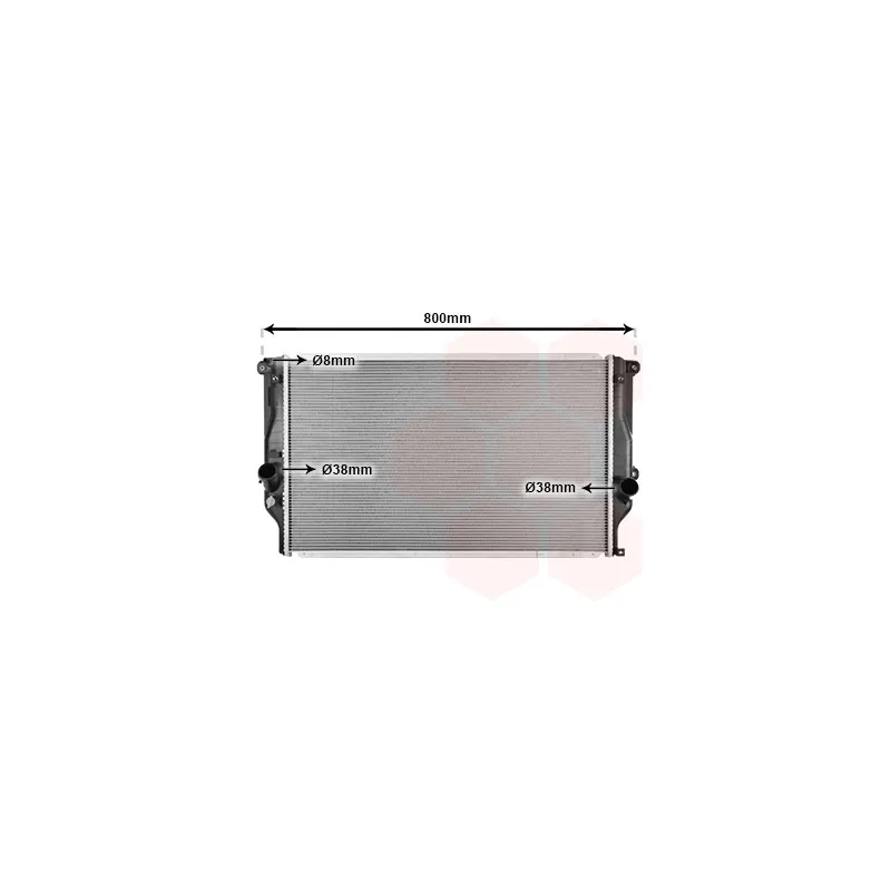 Radiateur, refroidissement du moteur VAN WEZEL 53002401