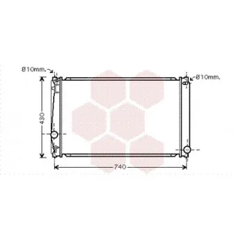 Radiateur, refroidissement du moteur VAN WEZEL 53002418