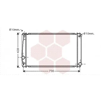 Radiateur, refroidissement du moteur VAN WEZEL 53002419