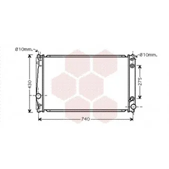 Radiateur, refroidissement du moteur VAN WEZEL 53002420