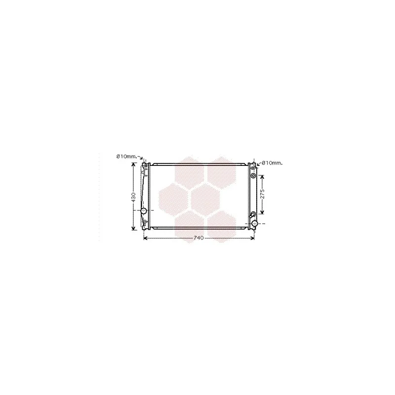 Radiateur, refroidissement du moteur VAN WEZEL 53002420