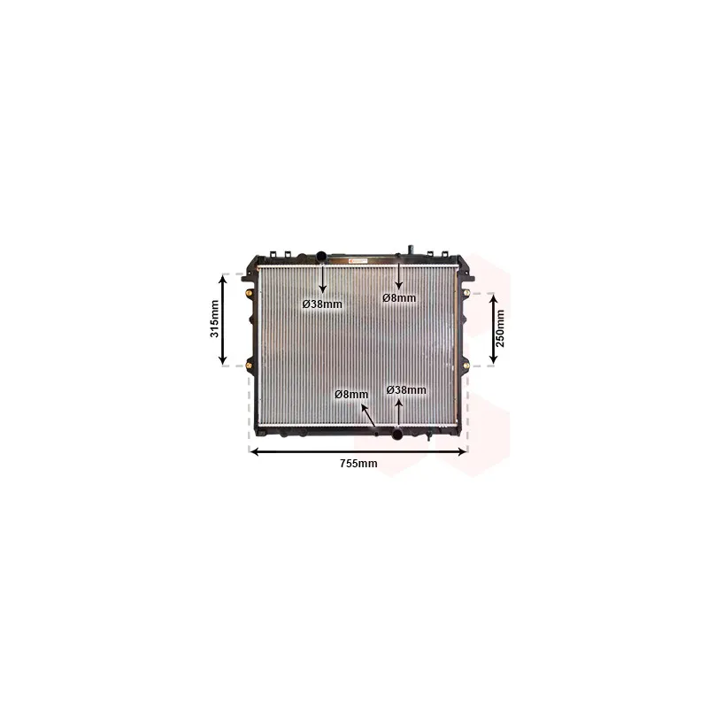 Radiateur, refroidissement du moteur VAN WEZEL 53002432