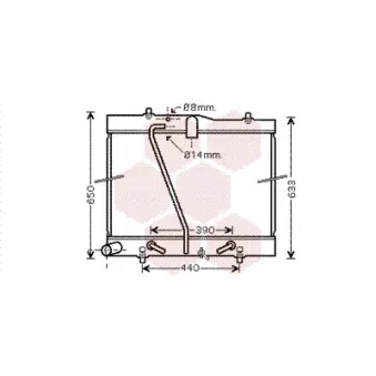 Radiateur, refroidissement du moteur VAN WEZEL 53002433
