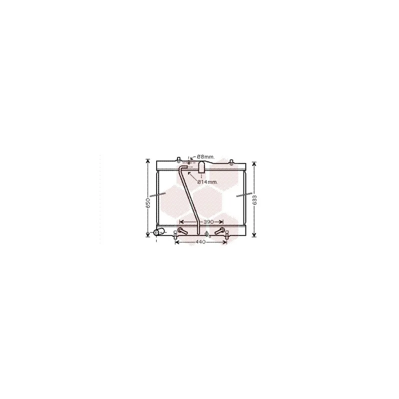 Radiateur, refroidissement du moteur VAN WEZEL 53002433