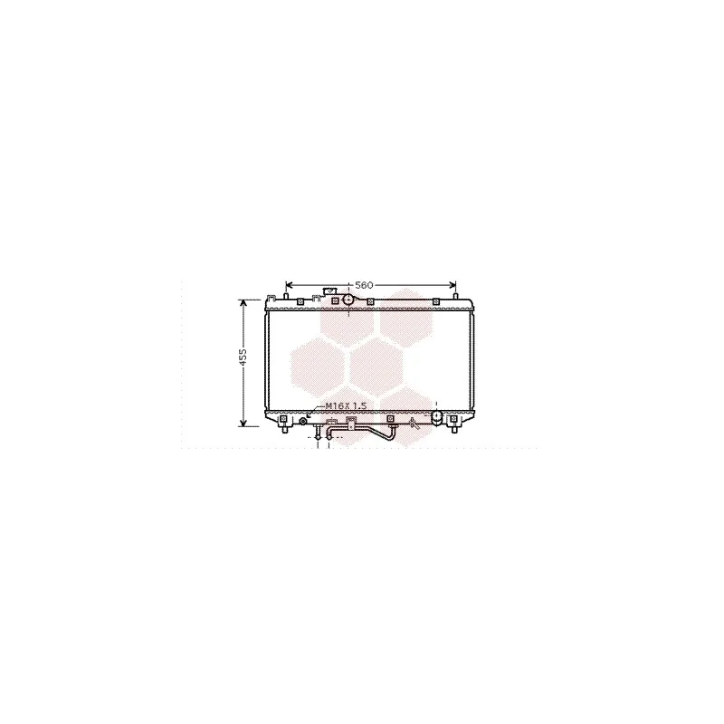 Radiateur, refroidissement du moteur VAN WEZEL 53002453