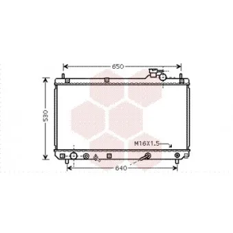 Radiateur, refroidissement du moteur VAN WEZEL 53002457