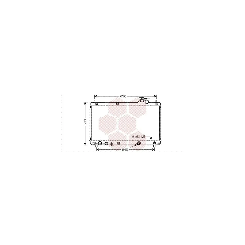 Radiateur, refroidissement du moteur VAN WEZEL 53002457