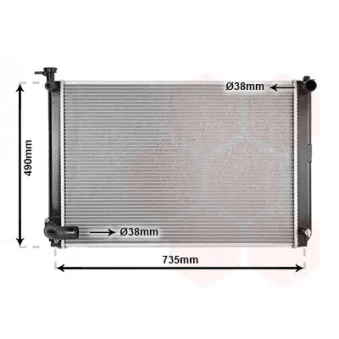 Radiateur, refroidissement du moteur VAN WEZEL 53002462