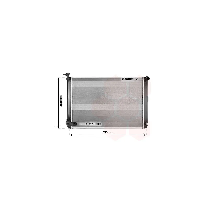 Radiateur, refroidissement du moteur VAN WEZEL 53002462