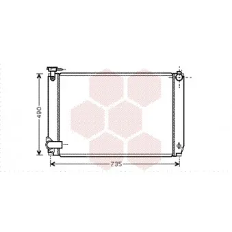Radiateur, refroidissement du moteur VAN WEZEL 53002463