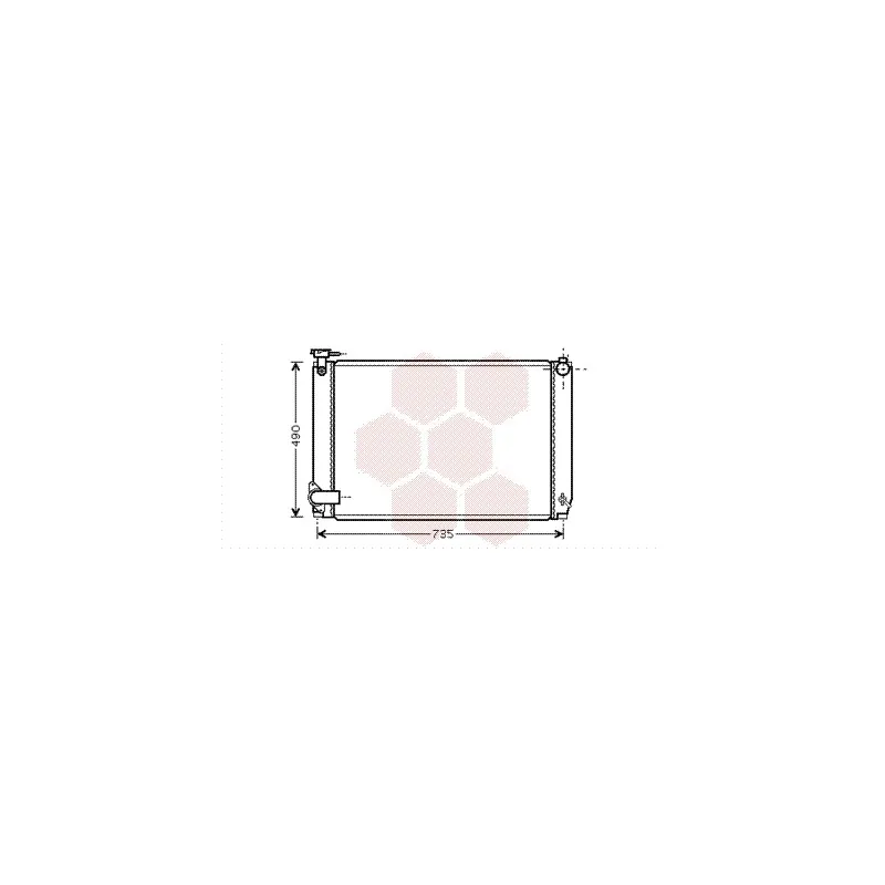Radiateur, refroidissement du moteur VAN WEZEL 53002463