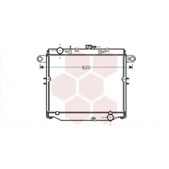 Radiateur, refroidissement du moteur VAN WEZEL 53002477