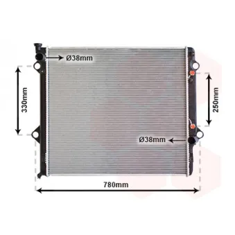 Radiateur, refroidissement du moteur VAN WEZEL 53002478