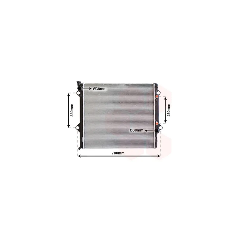 Radiateur, refroidissement du moteur VAN WEZEL 53002478