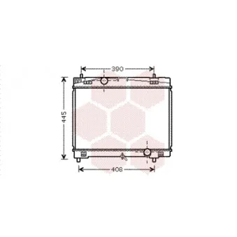 Radiateur, refroidissement du moteur VAN WEZEL 53002482