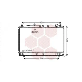 Radiateur, refroidissement du moteur VAN WEZEL 53002486