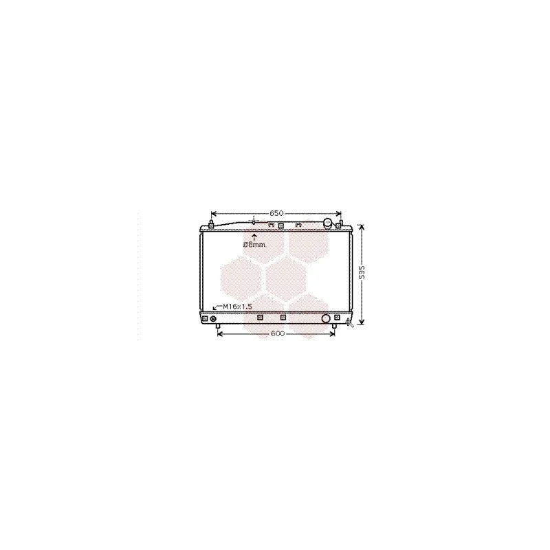 Radiateur, refroidissement du moteur VAN WEZEL 53002486