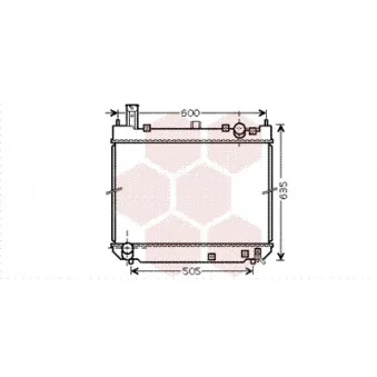 Radiateur, refroidissement du moteur VAN WEZEL 53002488