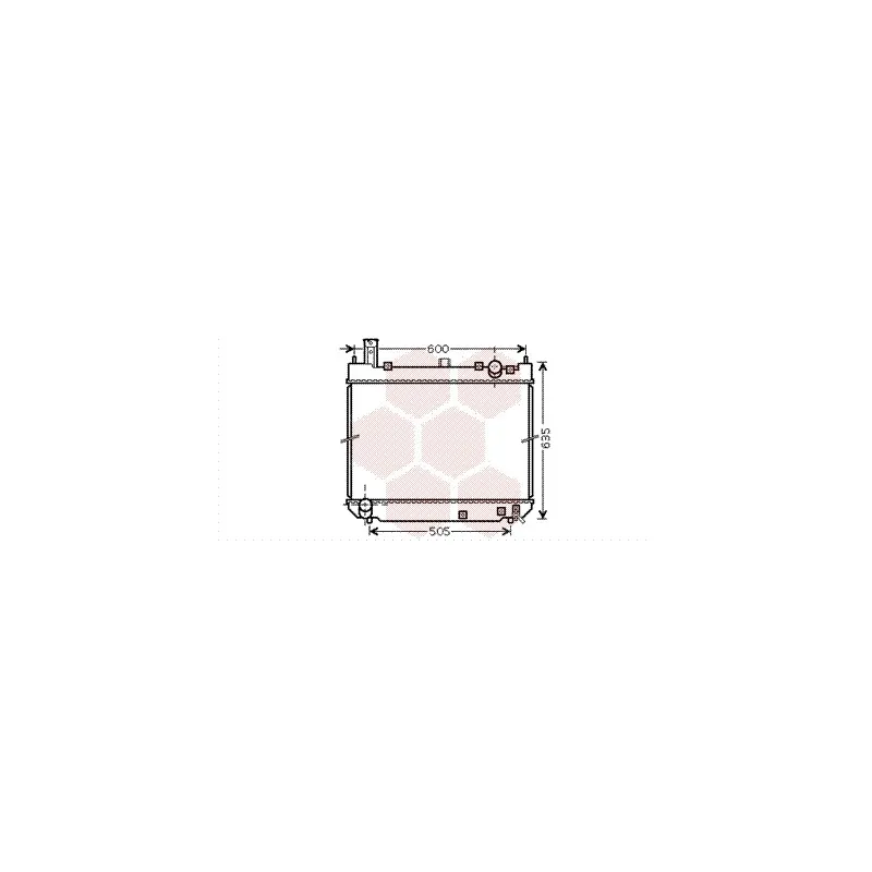 Radiateur, refroidissement du moteur VAN WEZEL 53002488