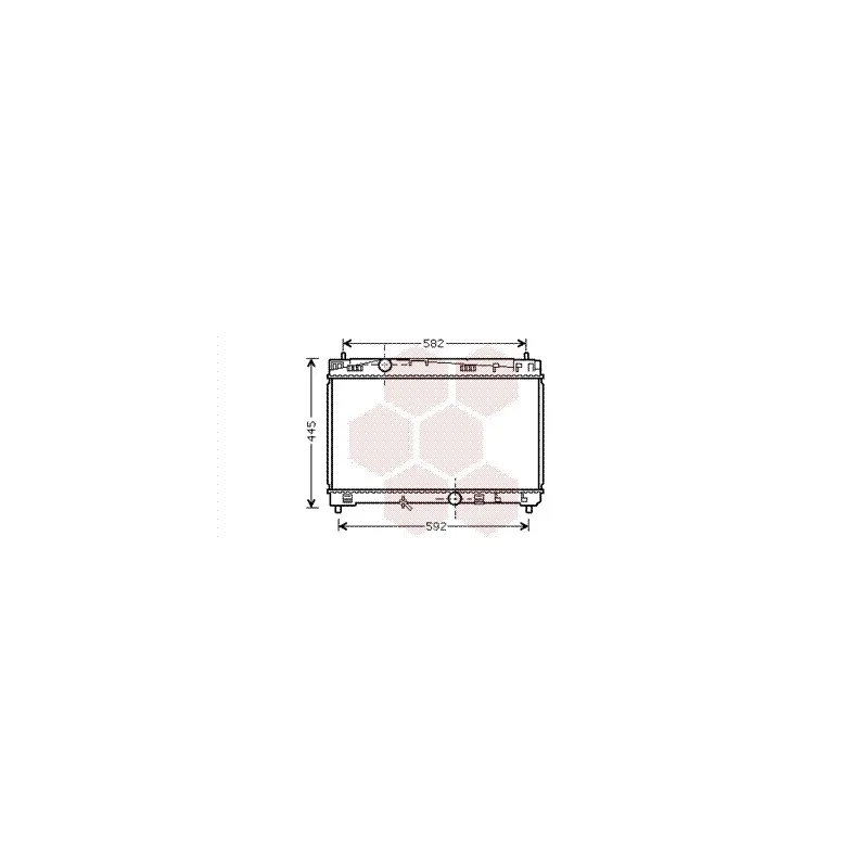 Radiateur, refroidissement du moteur VAN WEZEL 53002489